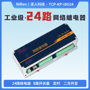 Industrial Grade 24-Way Tcpip Network Relay Switch Module Rs485 Remote Control Io Timing Output Mqtt