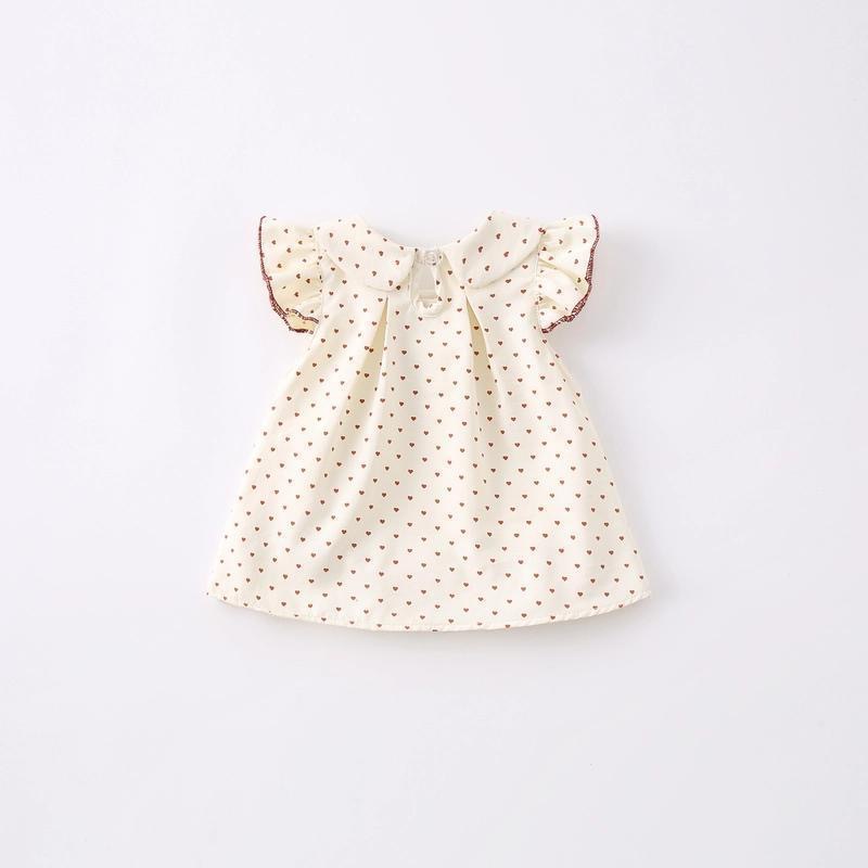 Vestido de pedos para niñas de verano para bebés, vestido de gatear para bebés, falda de línea A, falda de princesa con lazo de amor