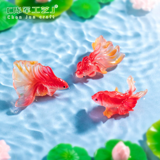Micro-landscape Creative Koi Emerald Goldfish Fish Tank Landscaping DIY Decorations Accessories Desktop Ecological Bottle Small Ornaments