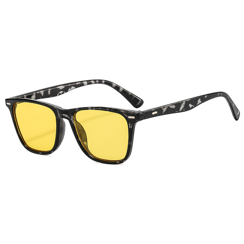 24 nuevas gafas de sol de montura cuadrada, gafas de uñas de arroz retro, gafas de sol de protección UV de marea coreana femenina, gafas planas se pueden combinar con miopía