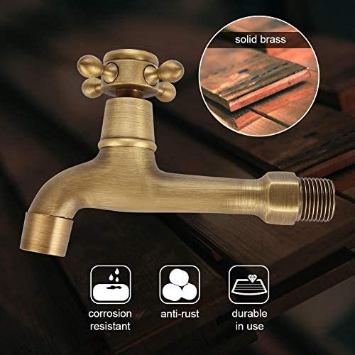 Copper antique European style retro 4 points 6 points single-cooling washing machine faucet mop sink extended faucet faucet nozzle bathroom undefined