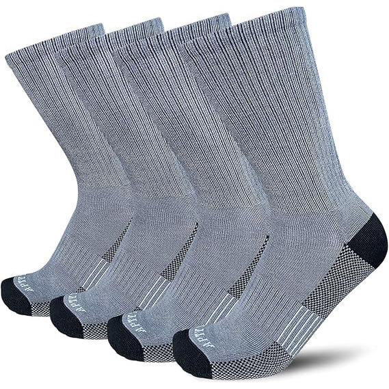 Men's mid-tube socks absorb moisture and sweat and cushion crew work boots socks sports mountaineering hiking thick-soled labor protection socks
