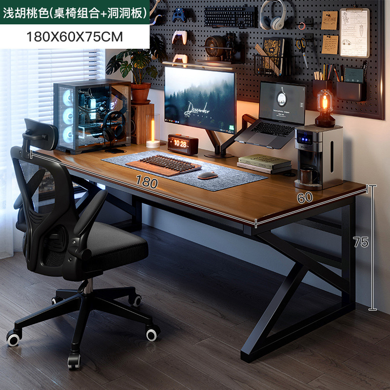 Escritorio para computadora de madera maciza Escritorio para uso doméstico Escritorio simple Dormitorio Escritorio para estudiantes Escritorio para juegos Escritorio largo Banco de trabajo