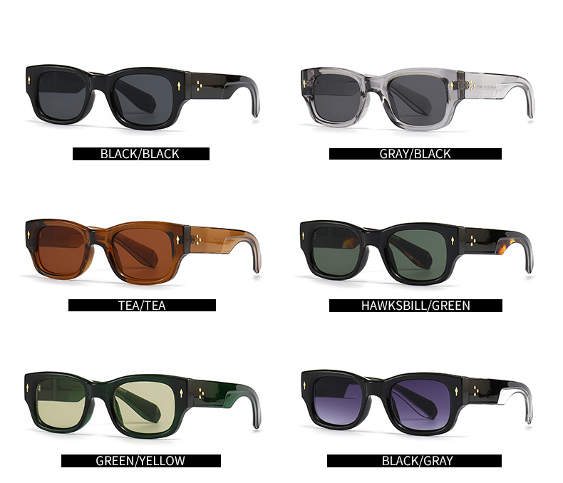 50g Weight Full Frame Glasses Structure Sunglasses Classification PC, UV400 Protection Lens Material Square Glasses Style Casual, Outdoor, Daily Occasion Geometric Pattern Unisex Gender Vintage Style, Classic Style Style Vintage Style Classic Style Geometric PC UV400 Protection Square Full Frame Women's Sunglasses 3