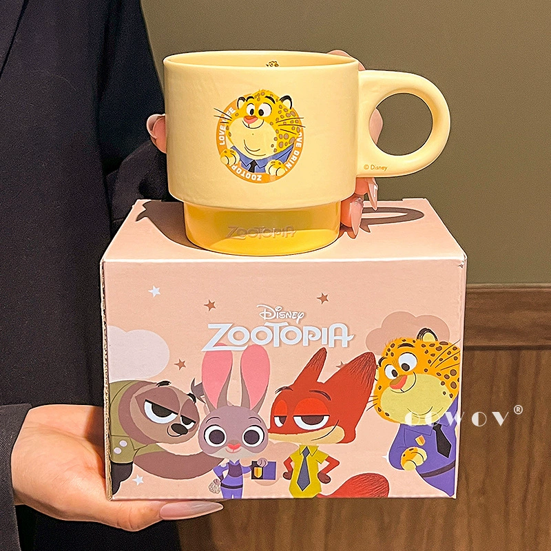 Ceramic Mug Set (Zootopia) 4×300 ml Stacking Cups, Character Couple Gift Box