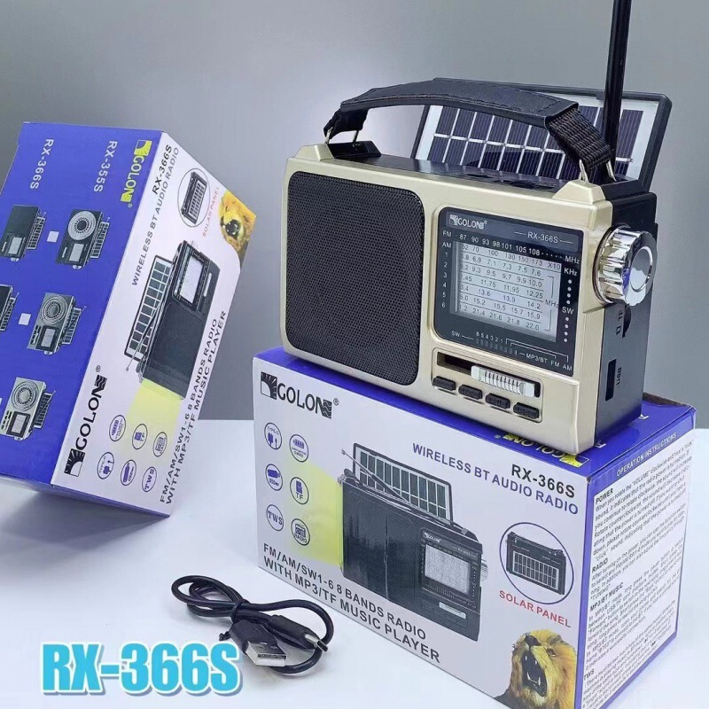 新品RX-366Sソーラーラジオ手持ちアウトドアポータブルledライトAM/SWマルチバンドbluetoothスピーカー|undefined