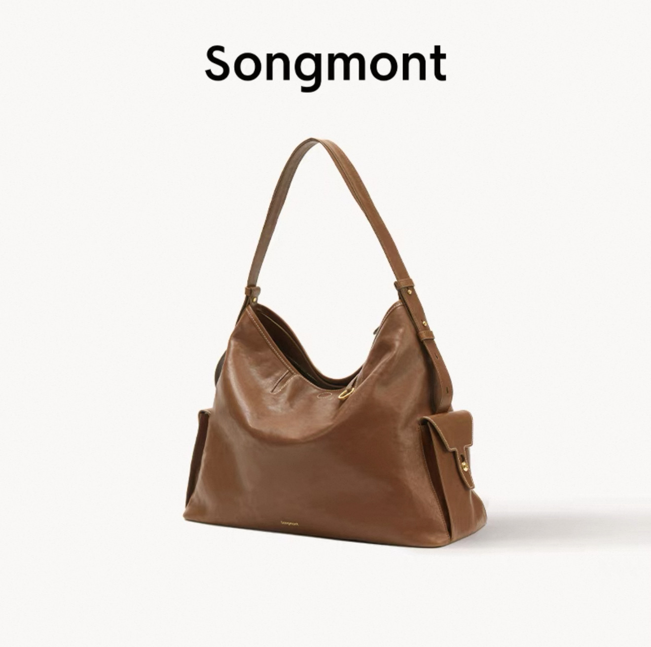 【ジャン・チーミンと同じスタイル】Songmont 山下裕松 トラベルホーボーバッグ 大容量 クロスボディ パソコンバッグ