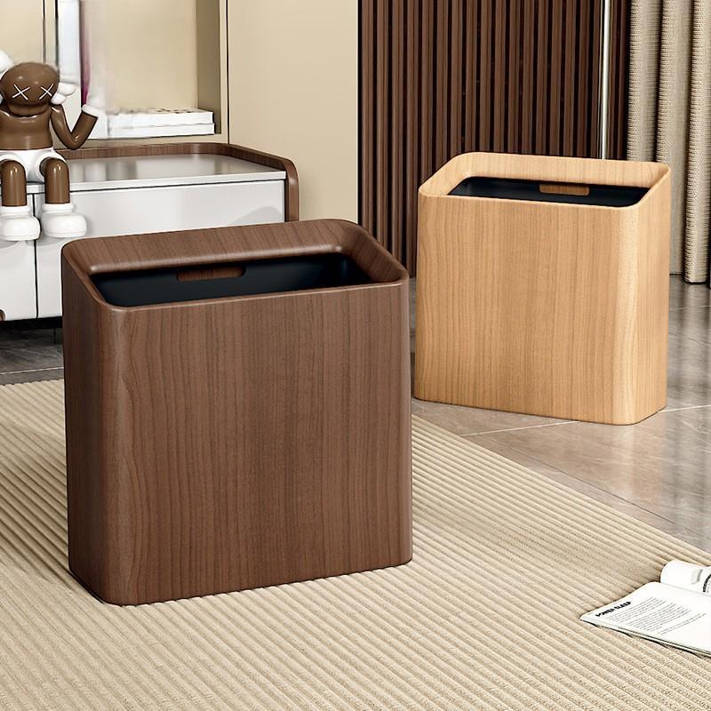 Trash Can Home Living Room Large Capacity Middle-Style Uncovered Sanitary Bucket Office Bedroom High Color Value Large Paper Basket Trash Can Home Living Room Large Capacity Middle-Style Uncovered Sanitary Bucket Office Bedroom High Color Value Large Paper Basket
