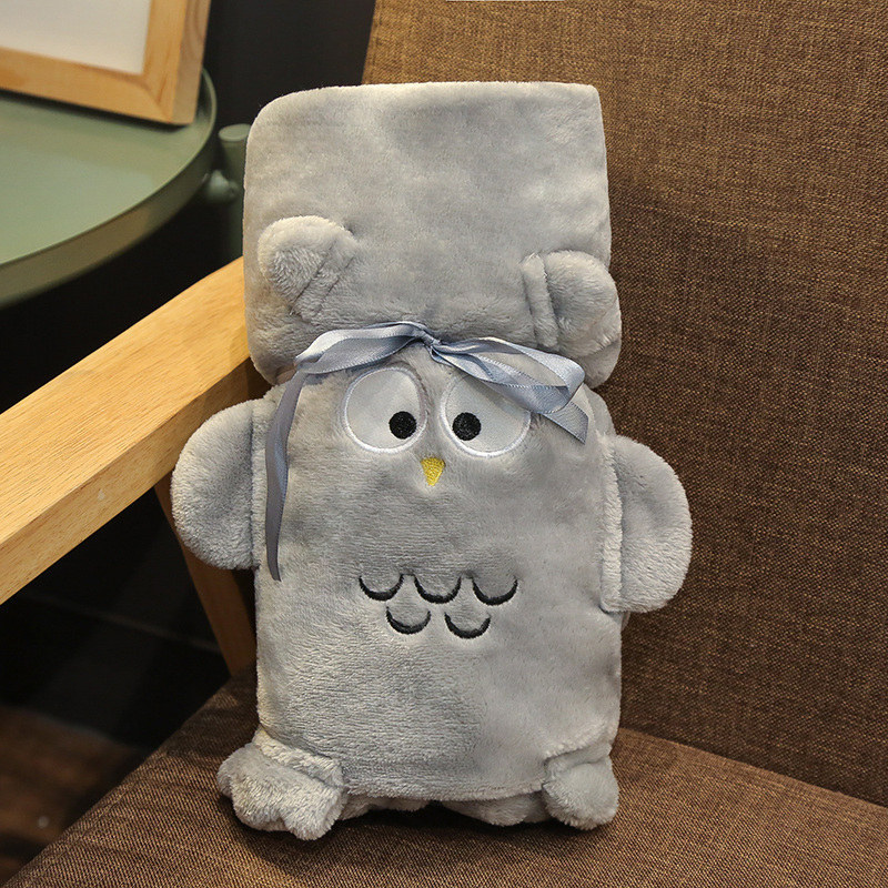 Manta de lana de coral manta rollo manta pequeña edredón manta de siesta manta de aire acondicionado Oficina estudiante cubierta pierna toalla manta de almacenamiento