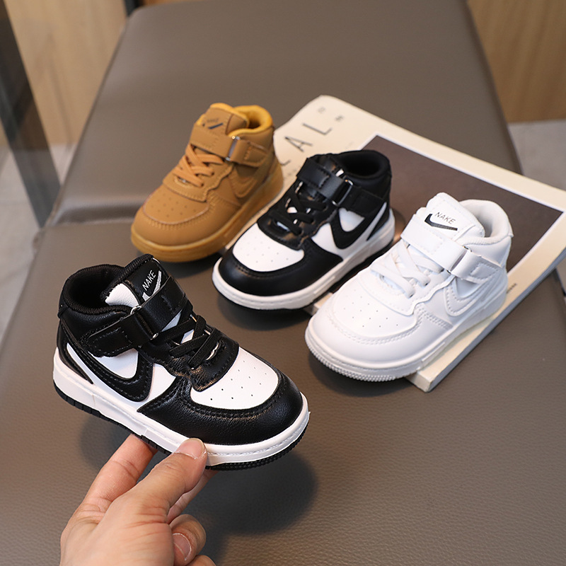 A generation of girls sports shoes solid color children's white shoes Children's casual shoes men's baby shoes 2023 Autumn Tide