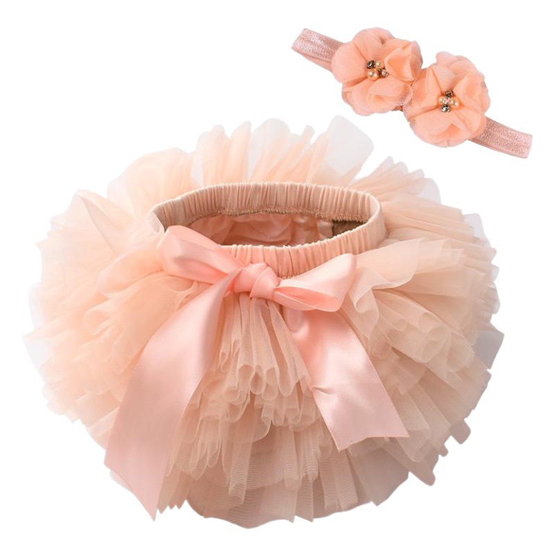 Ins Kidsren's Clothing Infant Kidsren's Skirt Baby Skirt Butt Pants Girls Short Skirt 2-Piece Set Girls Bottoming Skirt Tutu Skirt