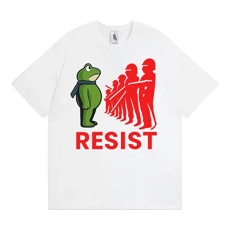 Portland Frogs Disobey Emoticon T-Shirt Resist Portland Frogs Resistance Funny T-Shirt Men Women Rest