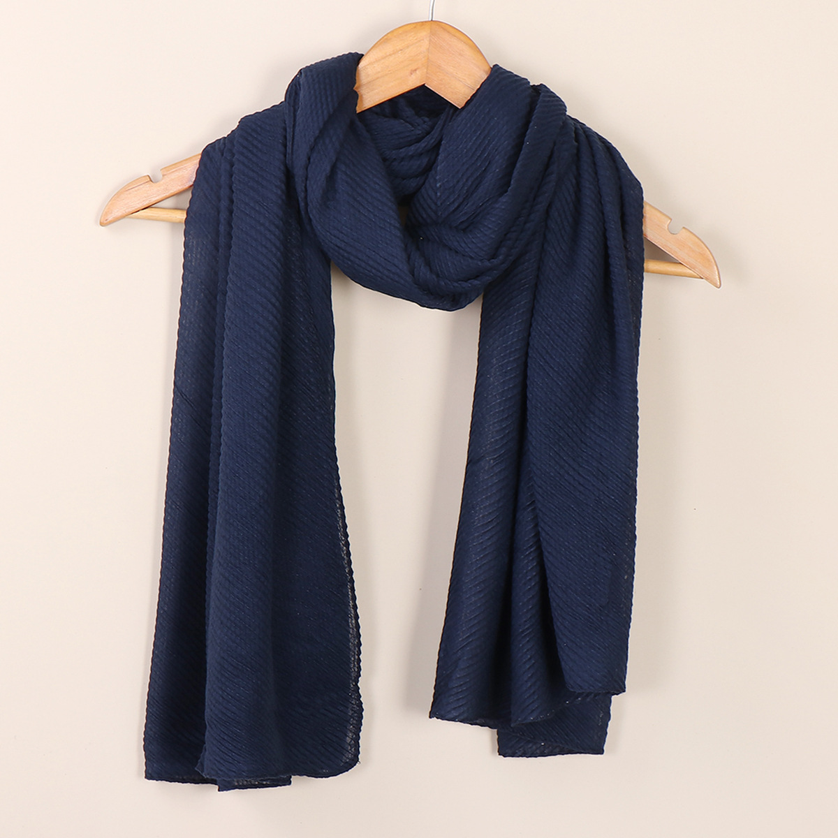 Women's Scarves wrinkled fashion plain wrinkled wrap headscarf solid color voile long shawl_voghion.com