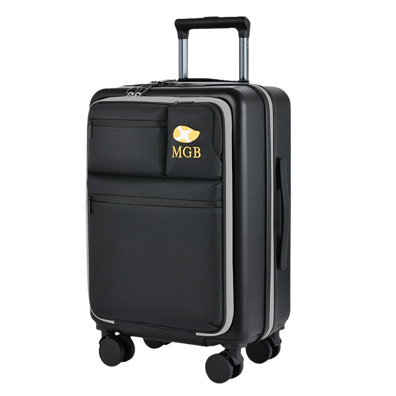 Vali vải Oxford siêu nhẹ mở rộng chịu mài mòn, size cabin 20 inch — Túi đựng xe đẩy màu bạc