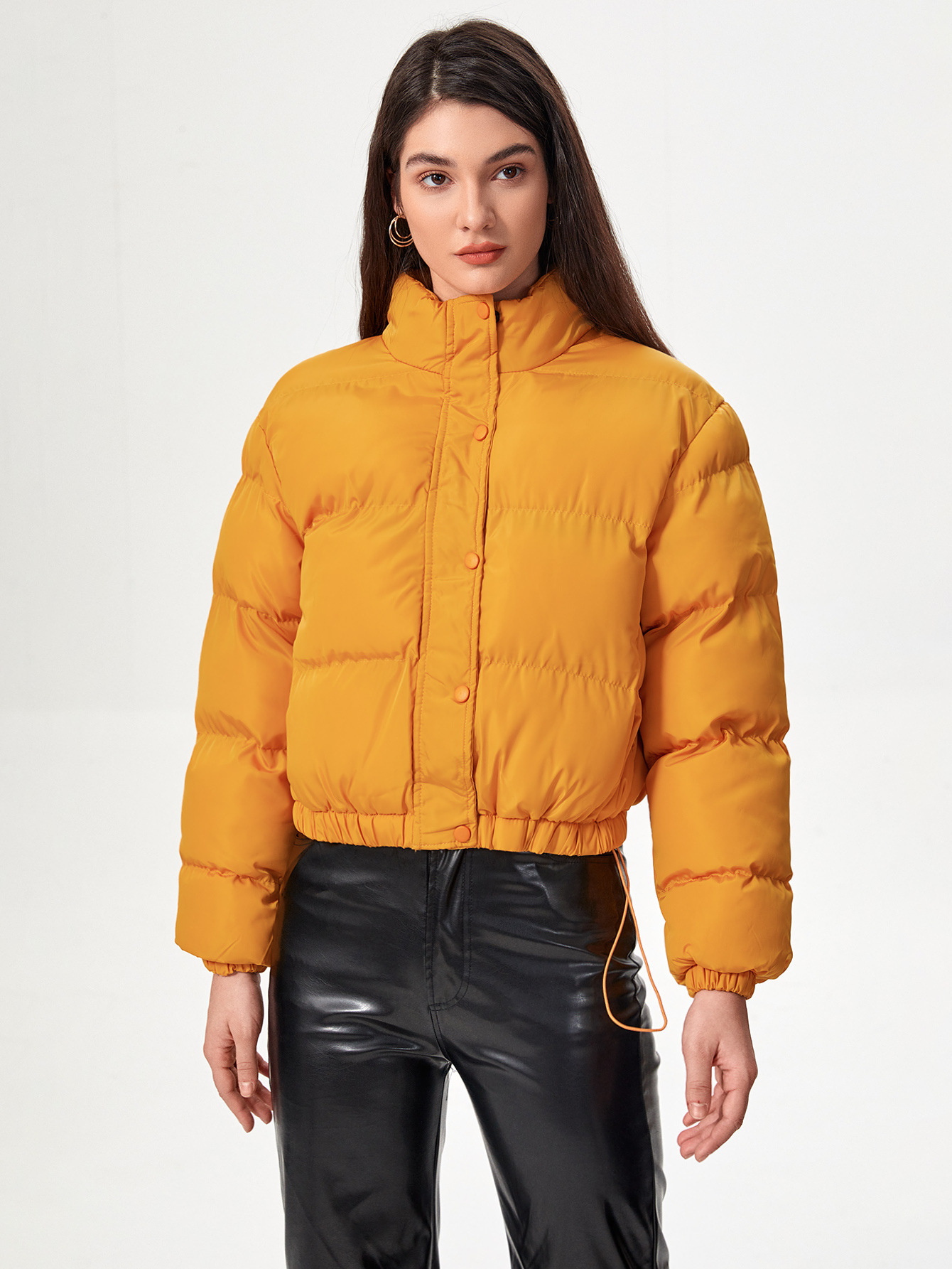 Chaqueta corta acolchada para mujer, estilo elegante y ligero