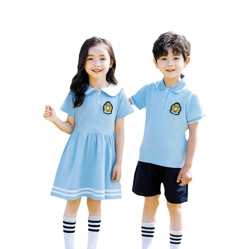 New kindergarten summer uniform school uniform British college style graduation photo clothing summer class uniform primary school set
