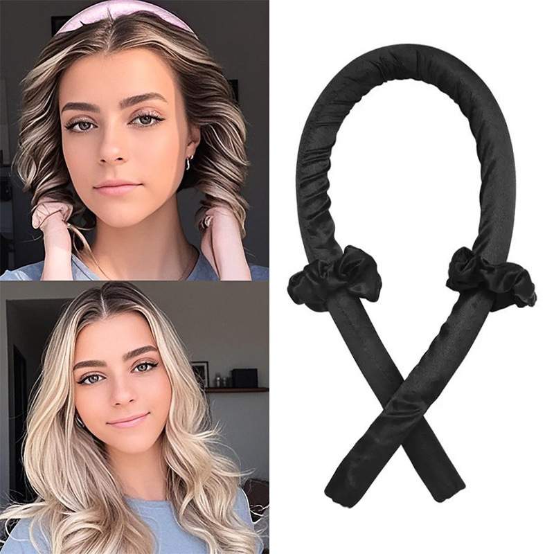 No daña el cabello amazon perezoso espuma de sueño esponja rizador de cabello de ondas grandes conjunto de anillo de cabello sin barra de rizos calientes