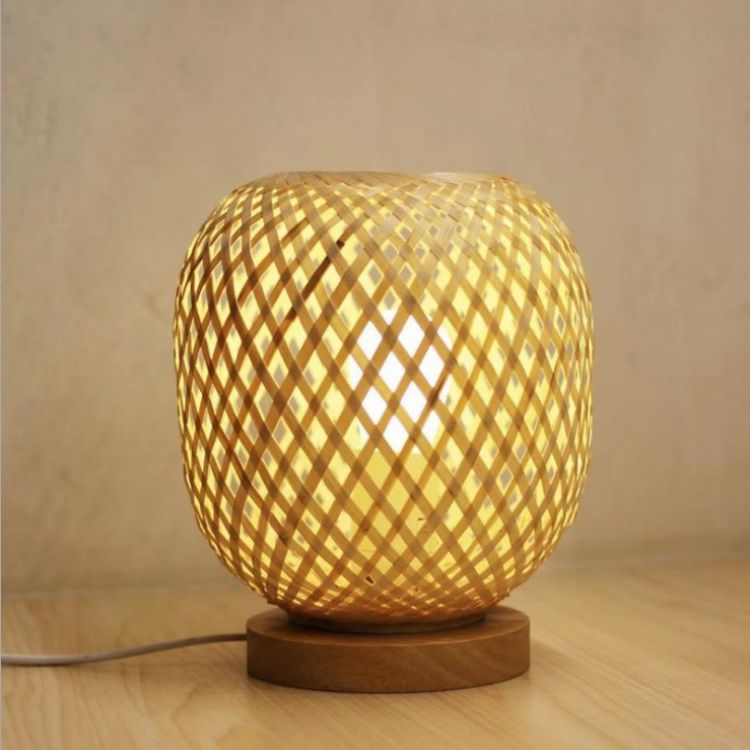 Creative Inn Bedside Lamp Internet Celebrity Romantic Warm Desktop Decoration Retro Nostalgic Bamboo Light Study Room Homestay Table Lamp
