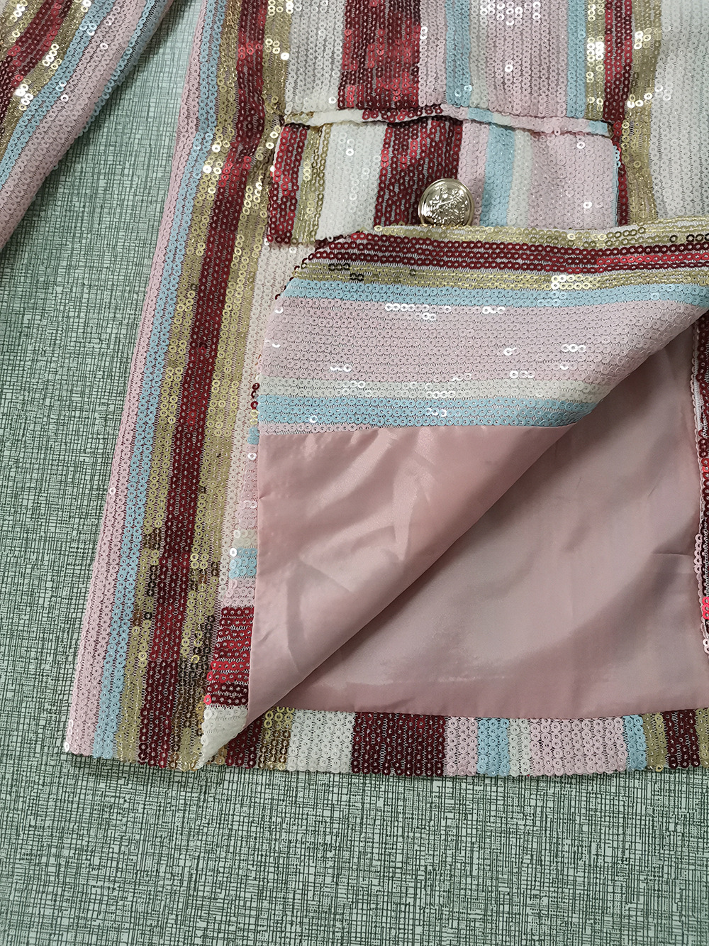 GraceChic GraceChic European And American New Three-Piece Set Early Autumn Fashion Women's Small Blazer Striped Casual Wide-Leg Pants_voghion.com