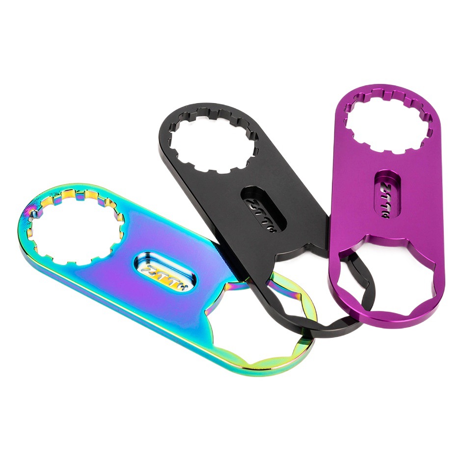 Herramienta de reparación de bicicletas tenedor delantero cubierta de hombro llave amortiguador cubierta superior herramienta de desmontaje aleación de aluminio herramienta de la bicicleta