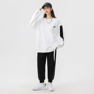 Autumn and winter lovers suit new young students long sleeve sweater trousers two suit