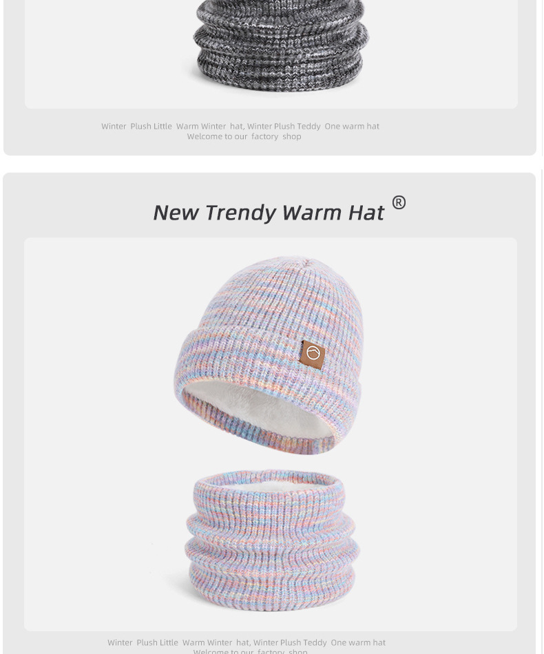 Dreiteiliges Winter-Set: Schal, Handschuhe, gefütterte warme Strickmütze für Damen – Kälteschutz für draußen und Ohren_voghion.com