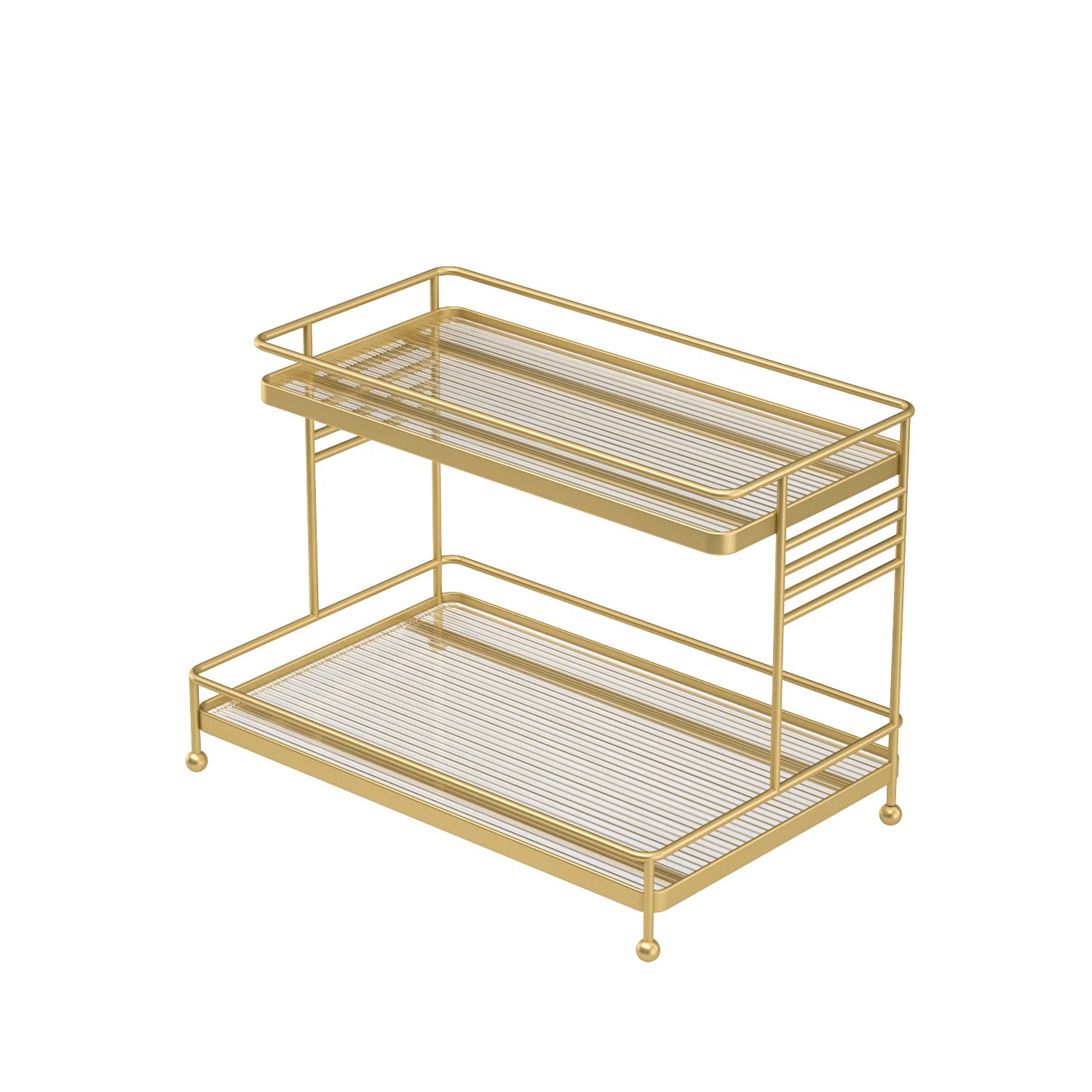 Luz de lujo Baño de almacenamiento de rack de baño caja de almacenamiento de acrílico baño aseo de escritorio peine cosméticos estante