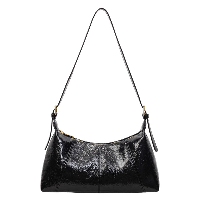 Transfronterizo retro cera de piel brazaleta bolso de mujer otoño / invierno 2025 nuevo simple bolso de hombro universal bolso de moda de mujer