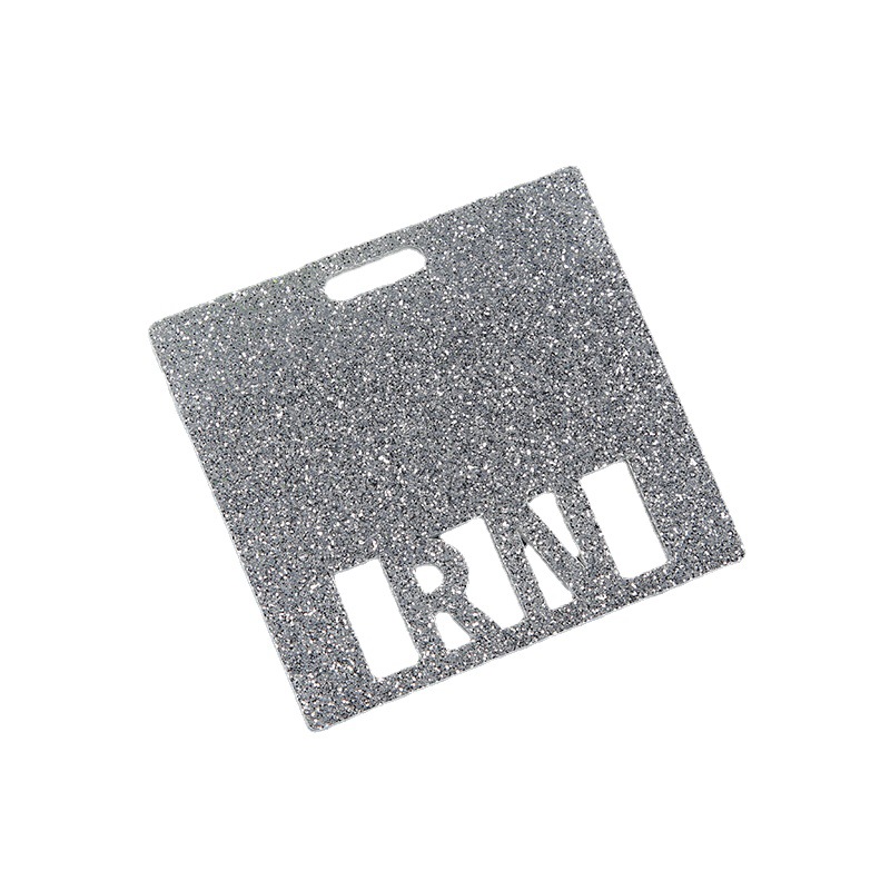 亚克力卡片徽章葱粉板DIY护士牌金葱板钥匙扣镭射板装饰 胸牌夹扣