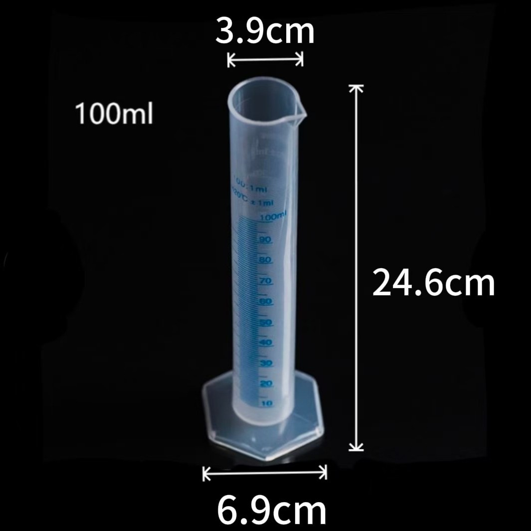 cilindro de medición de taza de plástico herramienta de pesaje resistente a altas temperaturas línea azul cilindro de medición pp escala cilindro de medición taza barril de medición