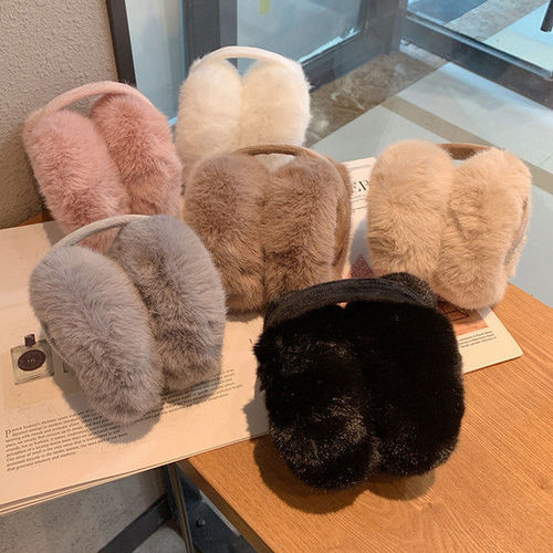 Folding earmuffs wholesale earmuffs to keep warm in winter female cute student earmuffs ear protectors plush earbags antifreeze