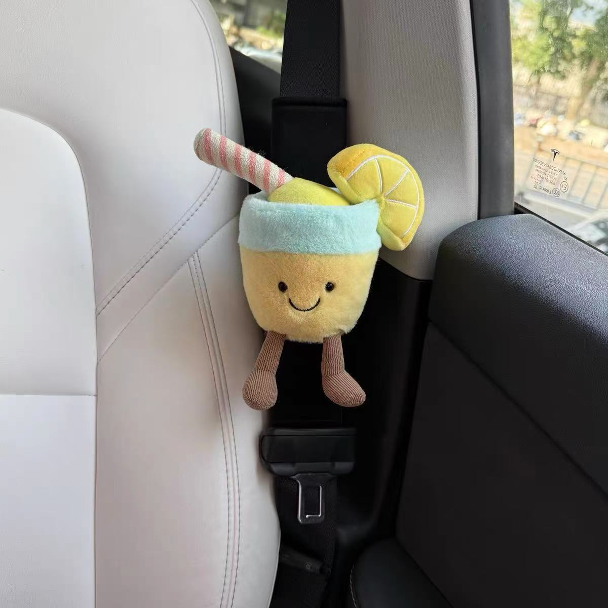 New Ins-Style Lemon Coconut Car Seatbelt Shoulder Pad Car Decoration Gift Cute New Car Gift Accessory