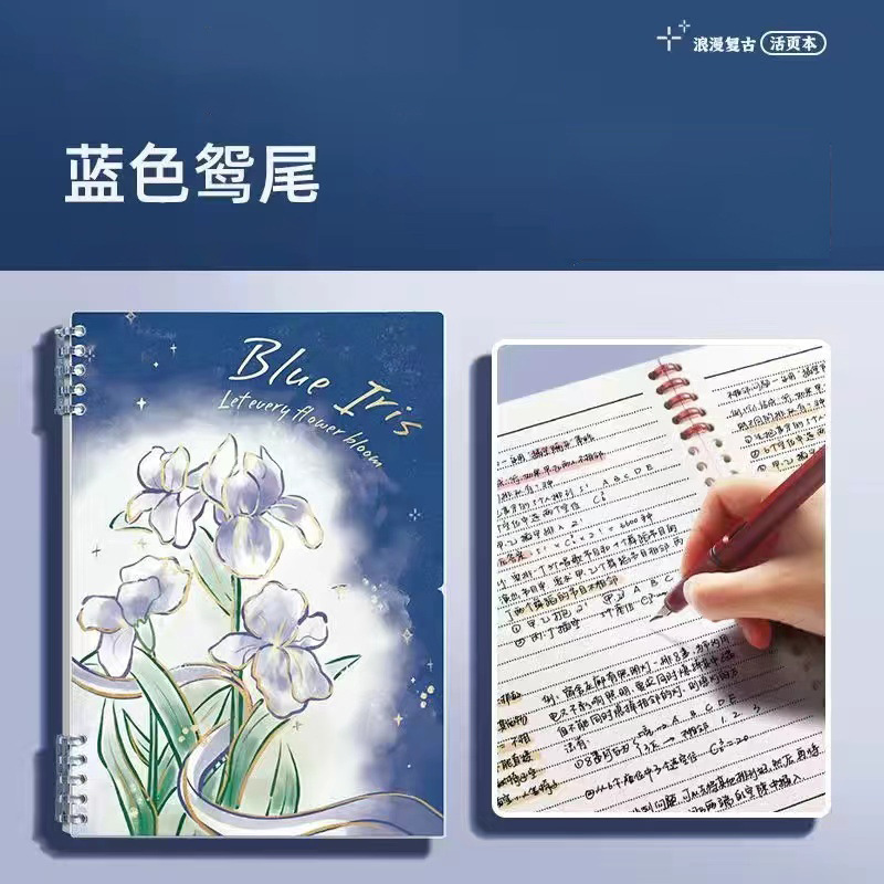 B5笔记本本子可拆卸内芯高颜值活页本空白记事本a4方格日记本加厚|undefined