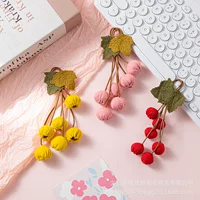 Ткань из плодов боярышника в цепочке фруктовых броши Мори свежий DIY милый рюкзак аксессуары сумки украшения