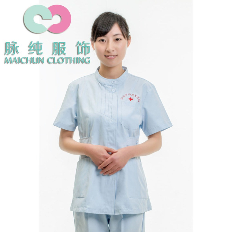 Four-Five-Five Hospital Short-Sleeved Cotton Nurse Uniform Workwear Nc-7127B Vest Polyester-Cotton Medical Sweat-Absorbent Professional Wear