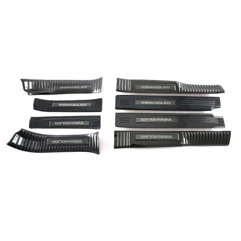 Suitable for 18 Jeep Wrangler JL stainless steel threshold strip modified welcome pedal decorative protection strip accessories