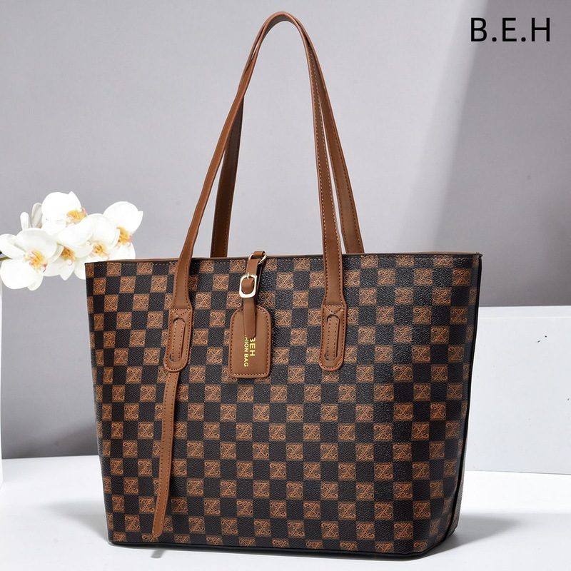 Taizhou Women's Bag Plaid Handbag Fashion Trendy Tote Bag High-End Shoulder Crossbody Bag Beh Bags