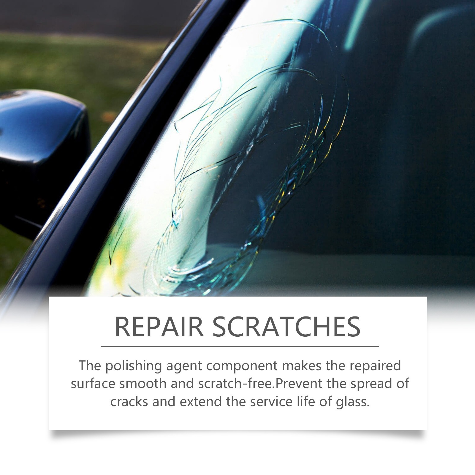 Homonth Car Windshield Crack Care Solution Car Glass Care Tool Crack Glass Adhesive Liquid