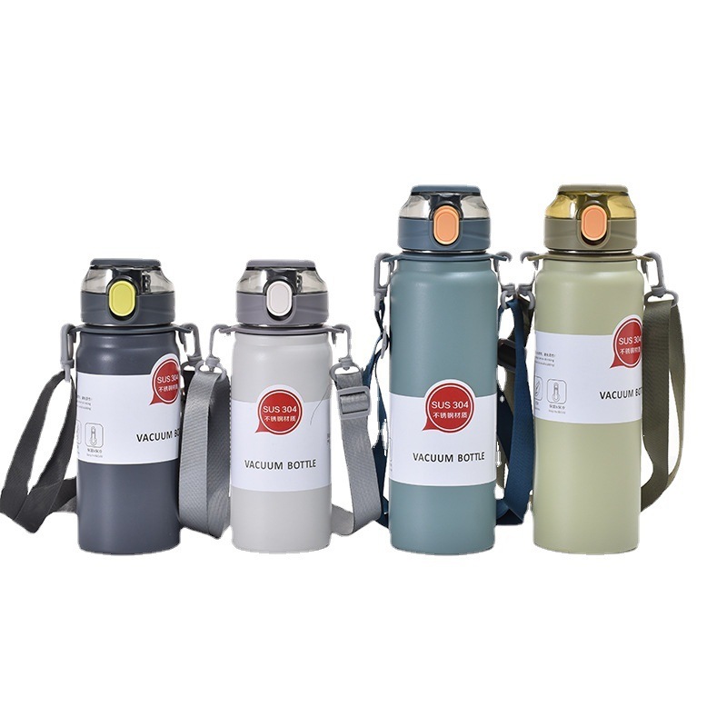 Fábrica de suministro directo 304 taza de acero inoxidable portable de gran capacidad taza de rebote doméstica con hervidor deportivo de paja
