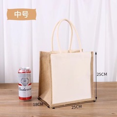 Wholesale linen bags, custom-made yellow linen, blank, non-printed, same model, DIY hand-painted gift bags