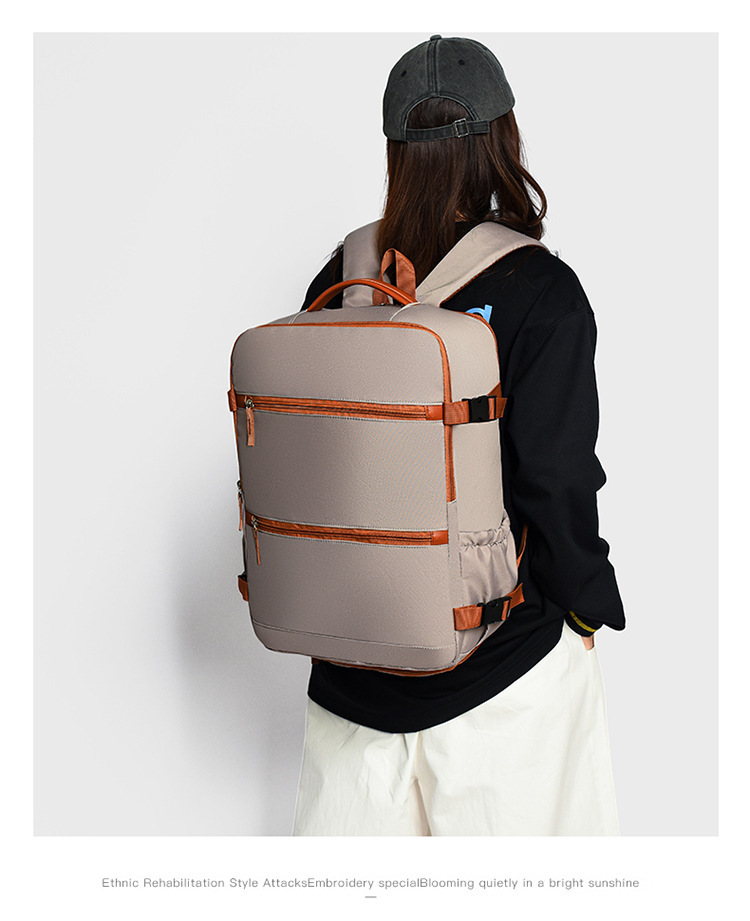 Cross-Border Travel Backpack Business Carry-On Airplane Backpack Unisex Lightweight High-Quality Design Travel Luggage Storage Bag