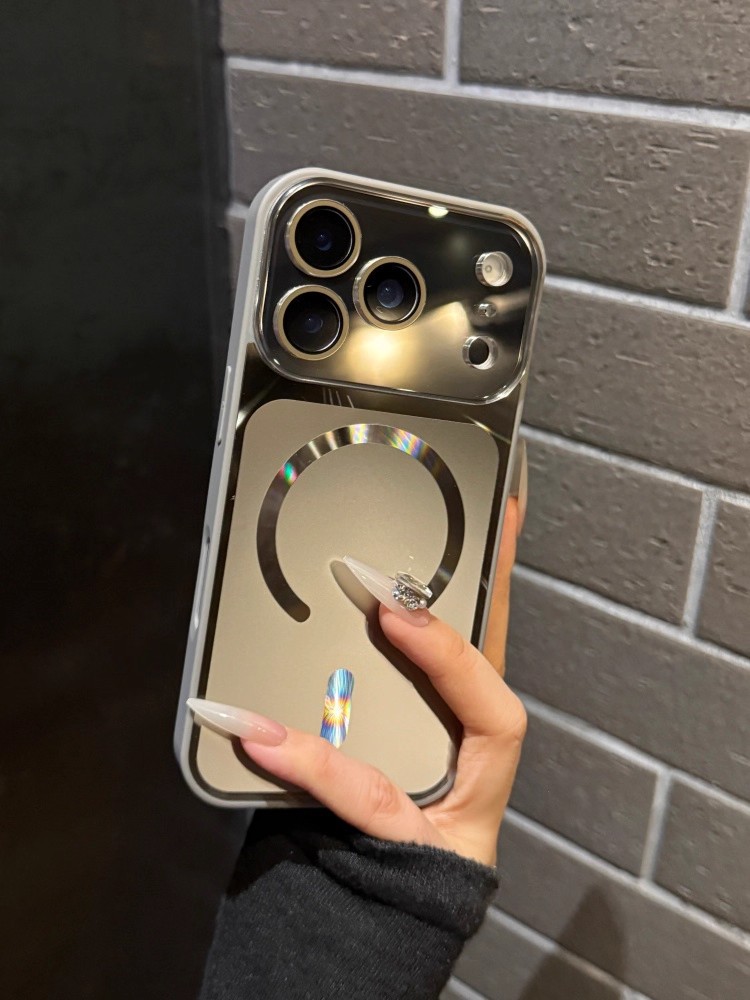 Magnetic Matte Phone Case For Iphone 16 Pro Max Starry Orange_voghion.com