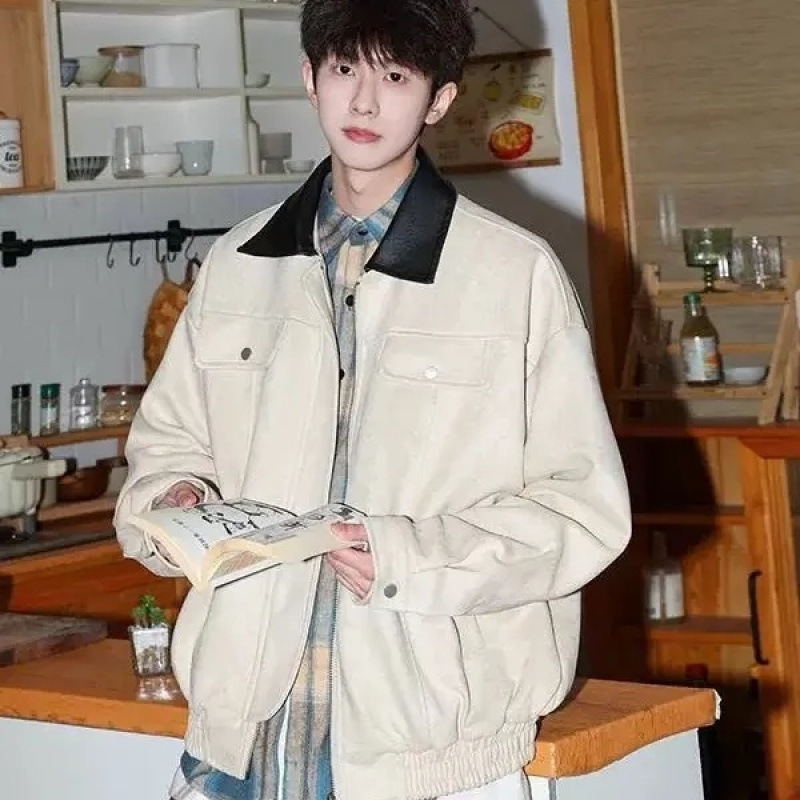 Retro design demi-season jacket for men and women for leisure