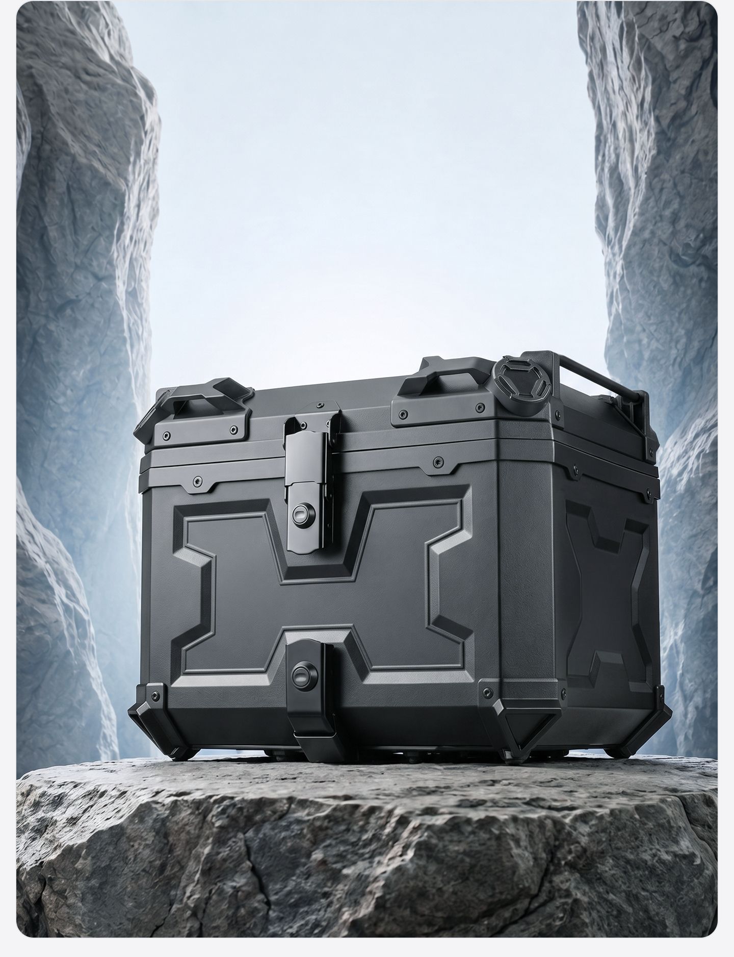 Universal Motorcycle Trunk X Model 45L 55L 65L Non-Aluminum Alloy PP Rear Trunk No.9 ABS Toolbox