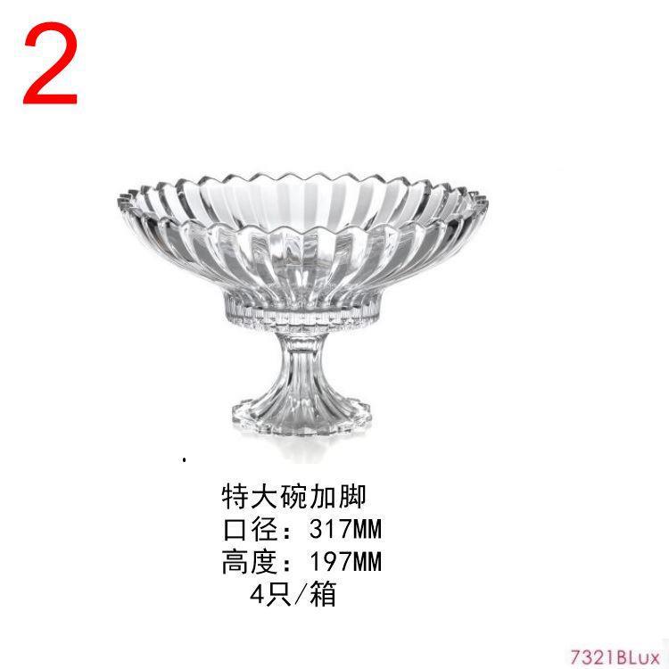 Luz de lujo de cristal plato de fruta KTV Hotel pierna alta grande tazón de fruta seca plato de aperitivos tazón de caramelo Cubo de fruta a rayas
