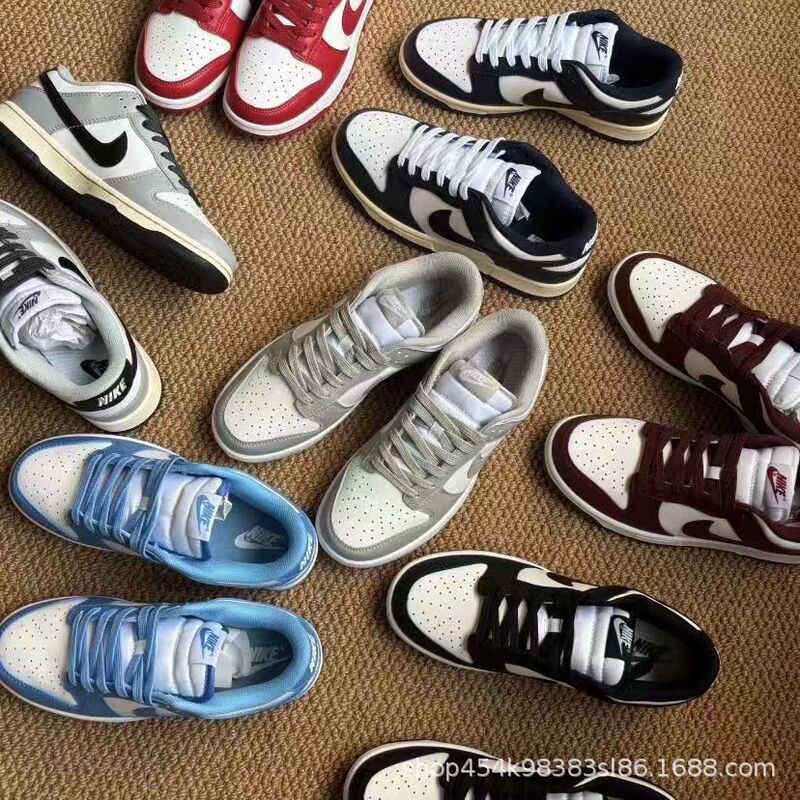 Putian Dunk Sneakers Black and White Panda Mocha Brown Navy Blue Wine Red Sb Couple Retro Sports Casual Basketball Shoes