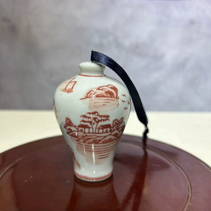 Фарфоровые украшения Jingdezhen рождественская ярмарка украшение ёлки украшение автомобиля голубая и белая фарфор украшения керамическая молодая генеральная банка ветровой колокол