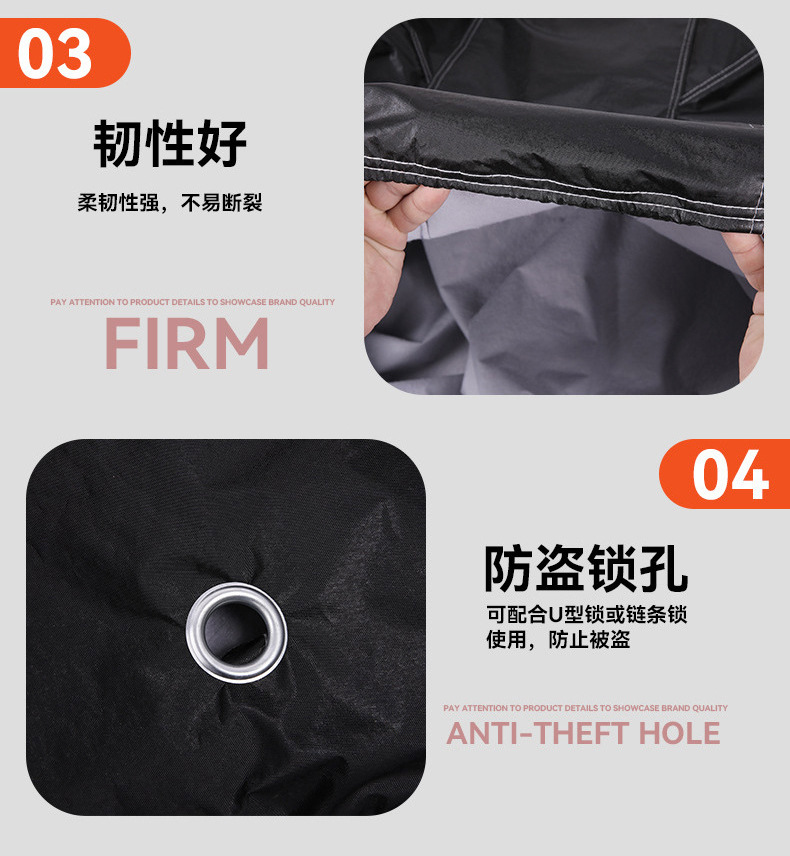 Popular Cross-Border Export Item: Thickened Motorcycle Cover for Sun Protection, Rain Protection, and Dust Protection. Full Motorcycle Cover, Rain Cover
