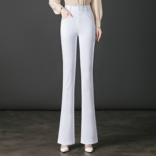 Women's Spring and Autumn New Style High-Waisted Slimming Casual Straight Leg Tapered Pants