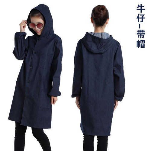 Denim Hooded Overalls Unisex Safety Workwear Dustproof and Stain-resistant Blue Overalls Welding Workwear Denim Safety Overalls